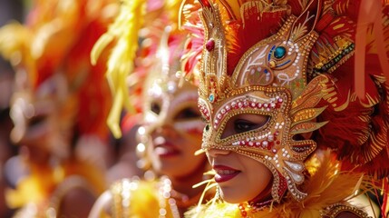 Poster - A close-up view of a person wearing a costume. This versatile image can be used for various purposes