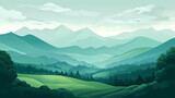Fototapeta Pokój dzieciecy - Majestic mountains, panoramic peaks PPT background