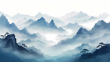 Fototapeta Góry - Stunning mountains, panoramic peaks PPT background