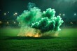 Background green grass smoke cloud fart soccer night field dust poison potion floating sport transparent dirty