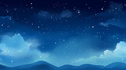 Sparkling starry night sky background