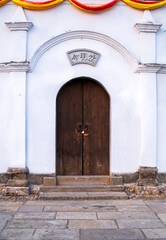 Wall Mural - Chinese village old building wooden door