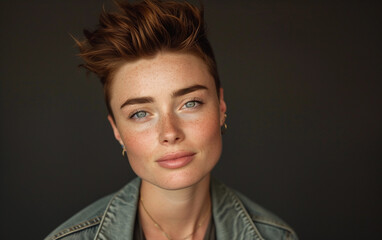 Wall Mural - Close-Up of Person Wearing Denim Jacket