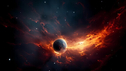 cosmic illustration showing vibrant cosmic background
