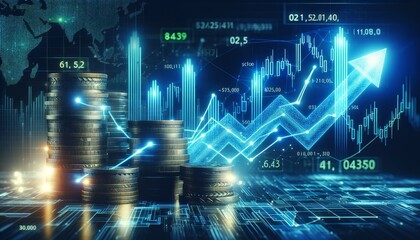 Aufkleber - visualizes the concept of financial growth