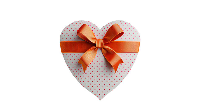 a heart shaped gift box with a bow