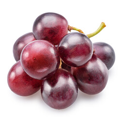 Wall Mural - Bunch of red table grape on white background. File contains clipping path.