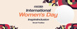 International Women's Day banner. Modern geometric background in colorful style for women day. Happy women's day greeting card cover with text. Happy world women's day 2024 for Inspire Inclusion