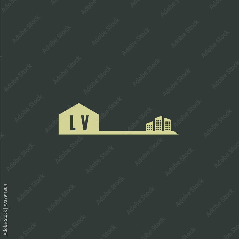 LV Initial Real Estate Logo Vector Art, Icons, and Graphics Stock ...