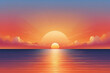 Golden Horizon: Sunset Landscape Background, Painting the Sky with Warm Hues, Capturing the Serenity of Dusk's Embrace, Generative AI.