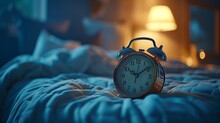 Gentle Wake-up Call With An Alarm Clock Ready Before Dawn As Someone Sleeps Peacefully