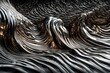 Liquid metal waves morphing into surreal shapes