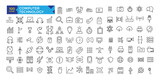 Fototapeta  - Set of computer data processing icons. technology icons.