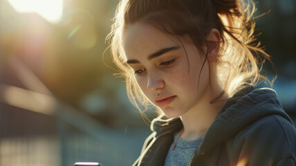 Wall Mural - Portrait of a teenage girl.