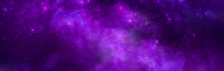 Wall Mural - space background with realistic nebula, colorful space, neon.