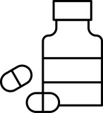 Fototapeta  - Ikona tabletek. Grafika wektorowa opakowania leków. 