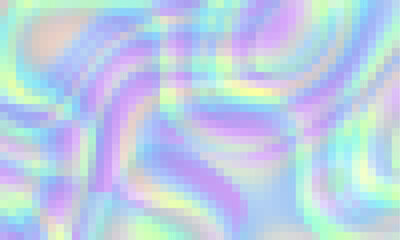 Poster - Trippy psychedelic colorful neon geometric shapes abstract background, Pixelated vector pattern
