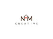 custom NM LATTER Font homes logo design concept with simple,