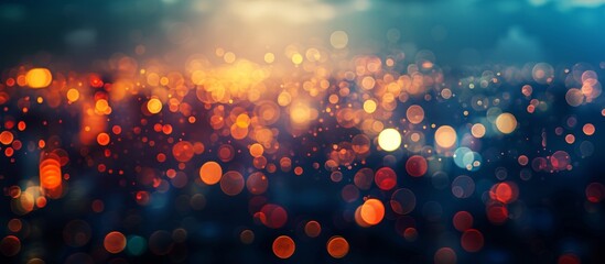Poster - City Night: Abstract Bokeh Background Illuminating the Urban Landscape