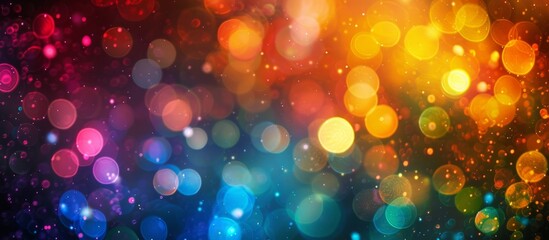 Poster - Beautiful Colorful Bokeh Background Image: A and Mesmerizing Display of Beautiful Colorful Bokeh Background Creating an Eye-catching Image