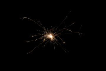 Aufkleber - Fireworks bengal Flicker on a dark background. Easy to add lens flare effects for overlay designs or screen blending mode to make high-quality images.