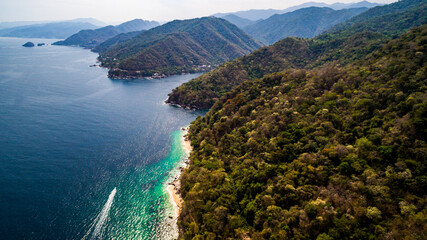 Canvas Print - toma aerea de playa las animas, en puerto vallarta