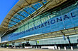 Departure facade of San Francisco International Airport (SFO), California 