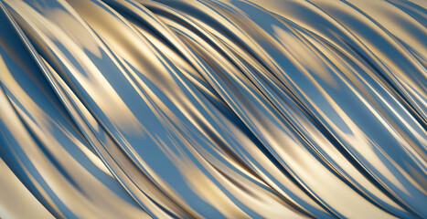 Poster - Abstract Background Waves Curve  3D Rendering 