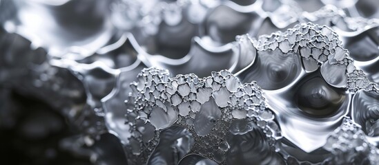 Wall Mural - Micro Structures Bring Aluminum Surface to Life: Exploring the Intricate Micro Structures on Aluminum Surface Creates Mesmerizing Visuals