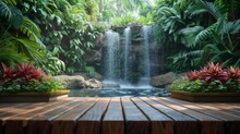 Tropical Waterfall Oasis