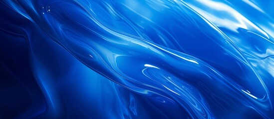Leinwandbilder - Blue Abstract Background: and Mesmerizing Blue Abstract Background Captivates with its Enigmatic Design