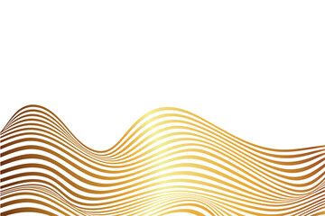 Wall Mural - Dynamic gold abstract line art wavy flowing vector. Luxury, wave, wind and ocean. Isolated on transparent background. For banner, template 