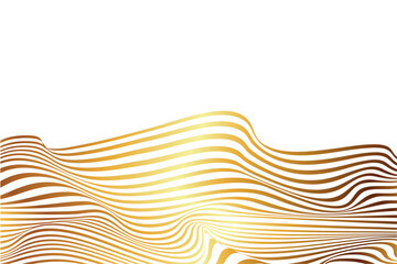 Wall Mural - Dynamic gold abstract line art wavy flowing vector. Luxury, wave, wind and ocean. Isolated on transparent background. For banner, template 