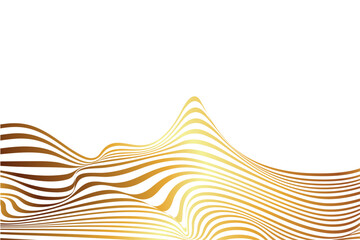 Wall Mural - Dynamic gold abstract line art wavy flowing vector. Luxury, wave, wind and ocean. Isolated on transparent background. For banner, template 