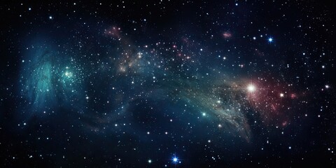 Wall Mural - Galaxy space universe cosmic sky with many stars. Abstract blue color astronomy background decorative