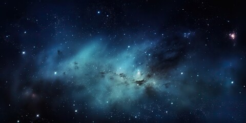Wall Mural - Galaxy space universe cosmic sky with many stars. Abstract blue color astronomy background decorative