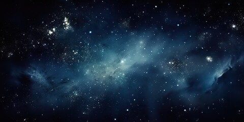 Wall Mural - Galaxy space universe cosmic sky with many stars. Abstract blue color astronomy background decorative