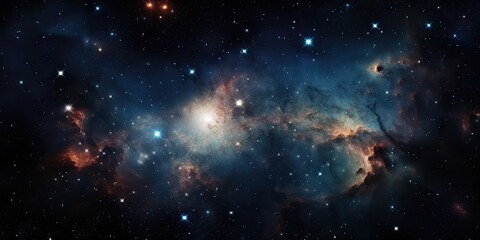 Wall Mural - Galaxy space universe cosmic sky with many stars. Abstract blue color astronomy background decorative