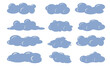 © Ирина Счастливая - Set of clouds of different shapes with highlights
