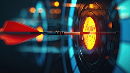 Poster - Arrow hits the center of the target