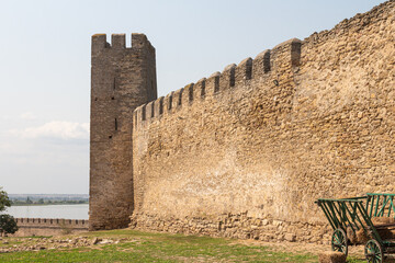 Wall Mural - Defence tower of Bilhorod-Dnistrovskyi fortress or Akkerman fortress (also known as Kokot) is a historical and architectural monument of the 13th-14th centuries. Bilhorod-Dnistrovskyi. Ukraine