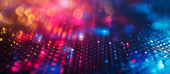 Leinwandbilder - Colorful Blurred Light on Metal Background Texture