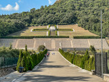 Fototapeta  - Polish military cemetery at Monte Cassino in Italy, general view