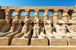 Row of ram sphinxes in Karnak Temple in Luxor, Egypt