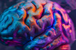 Kreatives Feuerwerk: Buntes Gehirn in kognitiver Farbenpracht