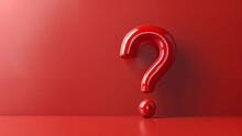 Red Question Mark On Red Background