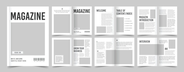 Black and White Magazine Template