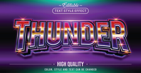 Poster - Editable text style effect - Thunder text style theme.