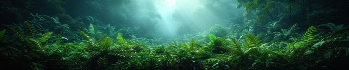  Mystical Fern Forest with Sunrays