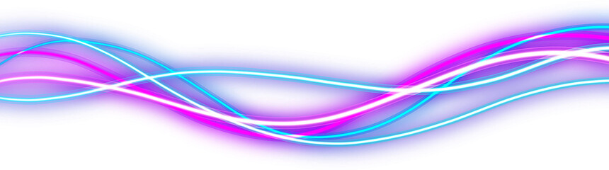Wall Mural - glowing neon cable line effect
